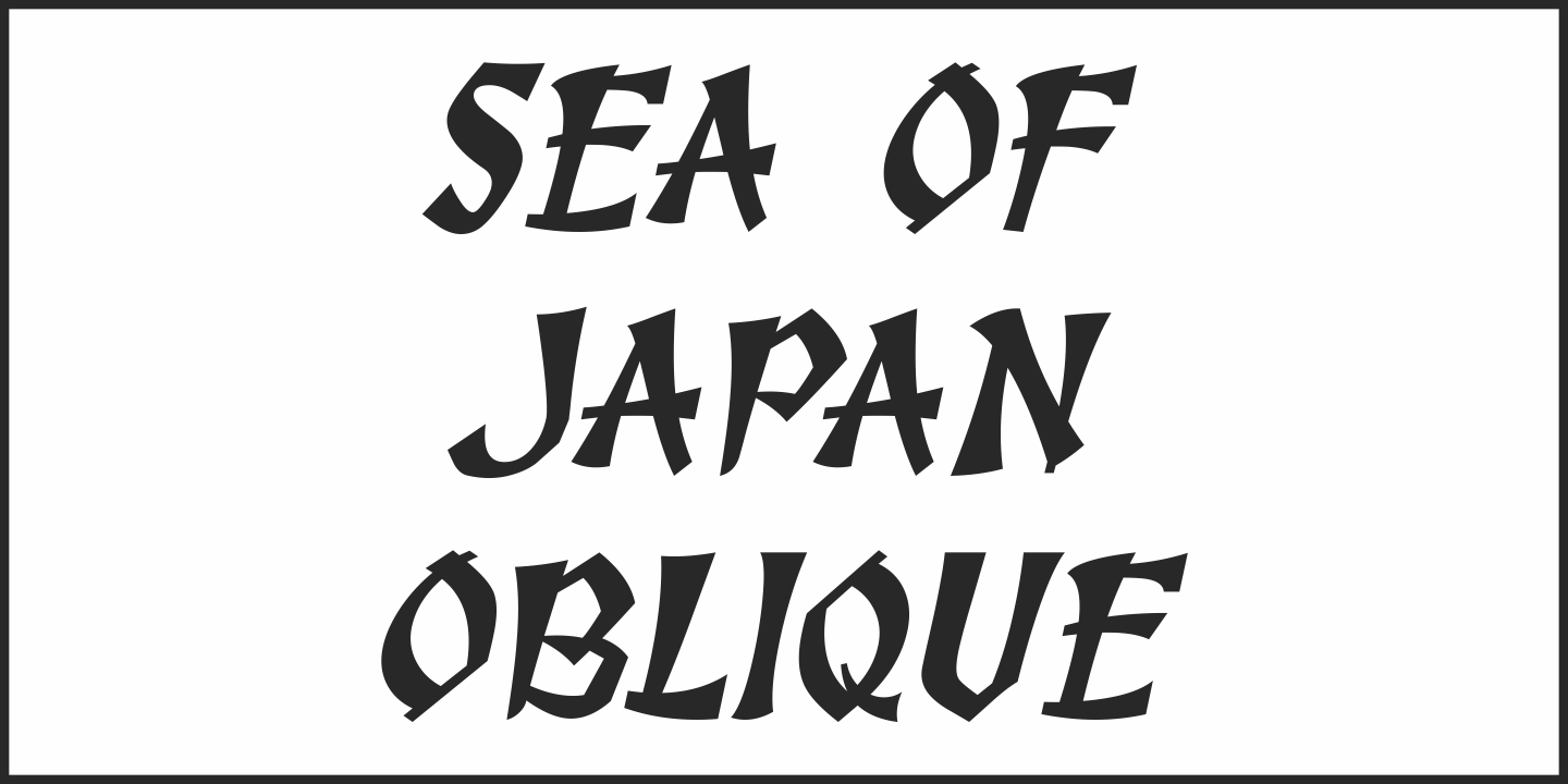 Ejemplo de fuente Sea of Japan JNL #3